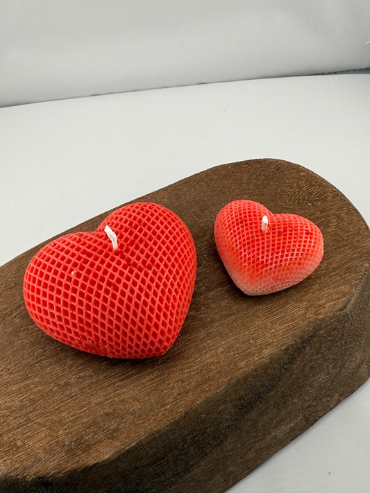 Honeycomb Heart Candle